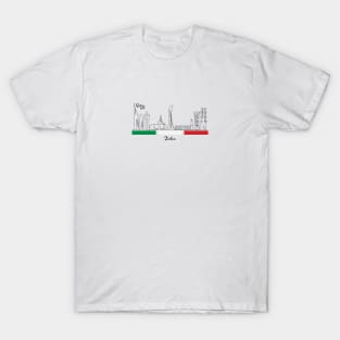 Doha Skyline - Qatar 2022 - Italia T-Shirt